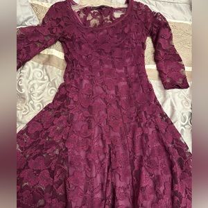 Chetta B Floral Lace Fit and Flare Dress size 2